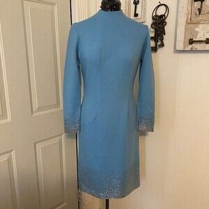 Vintage Lilli Diamond California Boho Sequin Long Sleeve Women Dress
